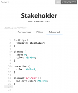 The advanced editor looks a lot like regular old CSS.